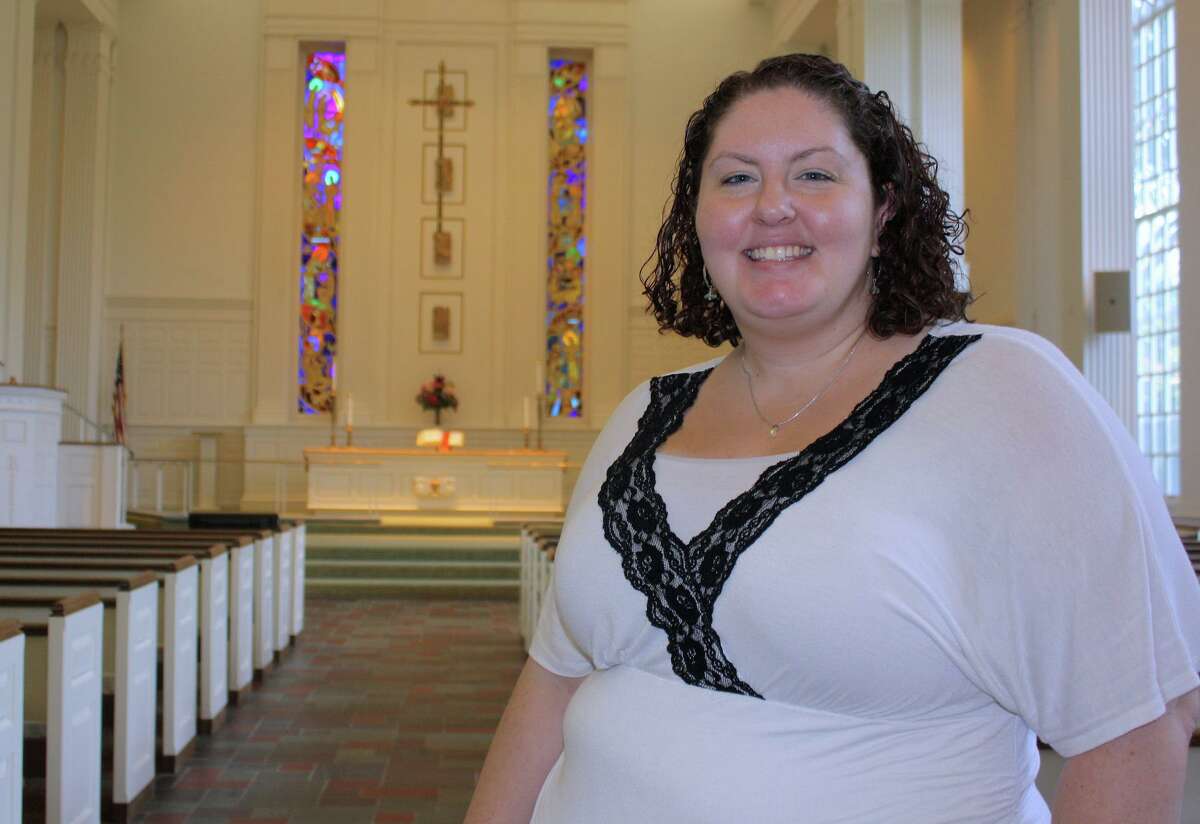 Carrie King inside Jesse Lee Church.