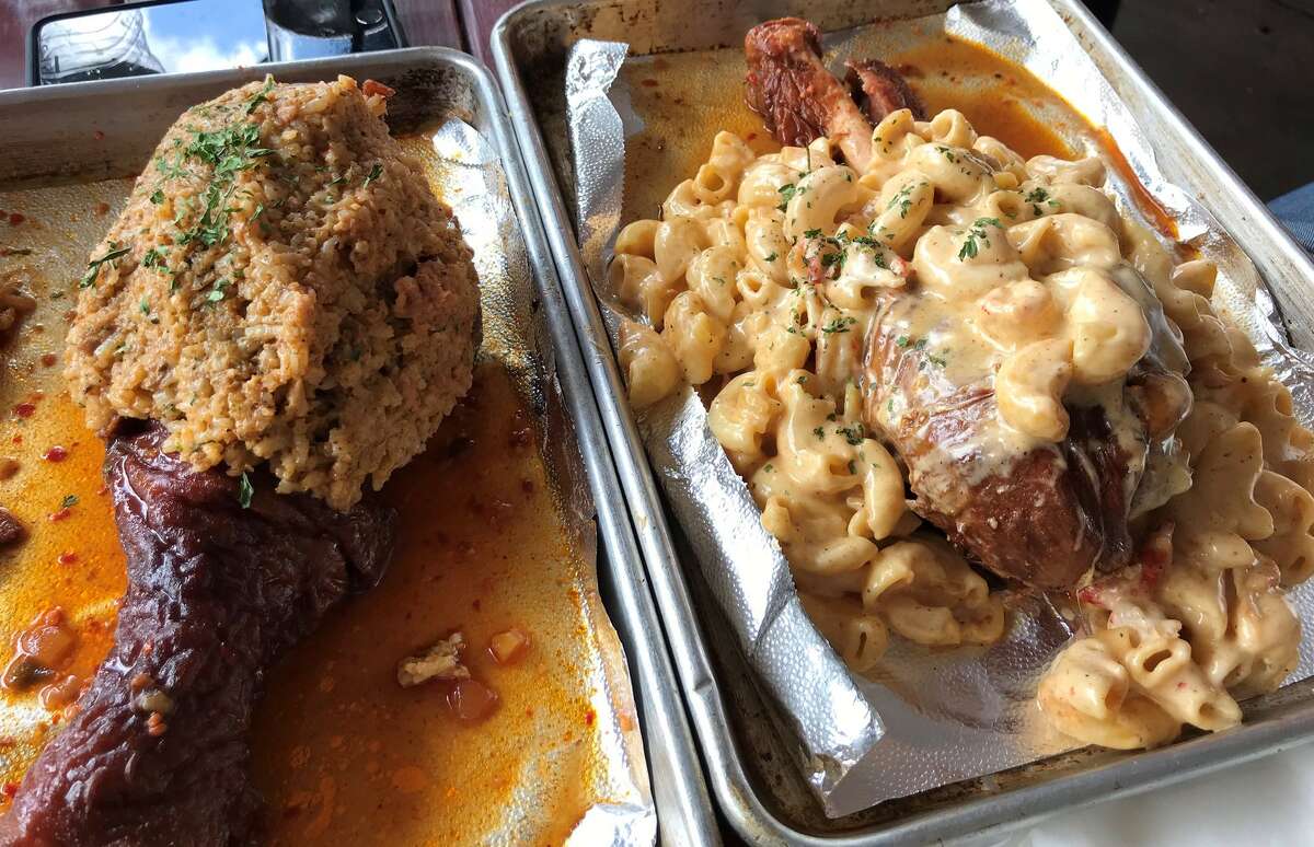 Several Twitter users named Turkey Leg Hut as a must-try. The casual restaurant, which counts Snoop Dogg, Megan Thee Stallion and James Harden among its fans, serves up massive turkey legs topped or stuffed with Cajun mac 'n' cheese, shrimp Alfredo, Hennessy Cognac glaze and the likes.