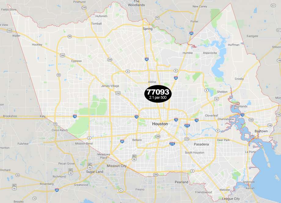 harris county zip code map free No Treat These Harris County Zip Codes Have The Highest Rate Of harris county zip code map free