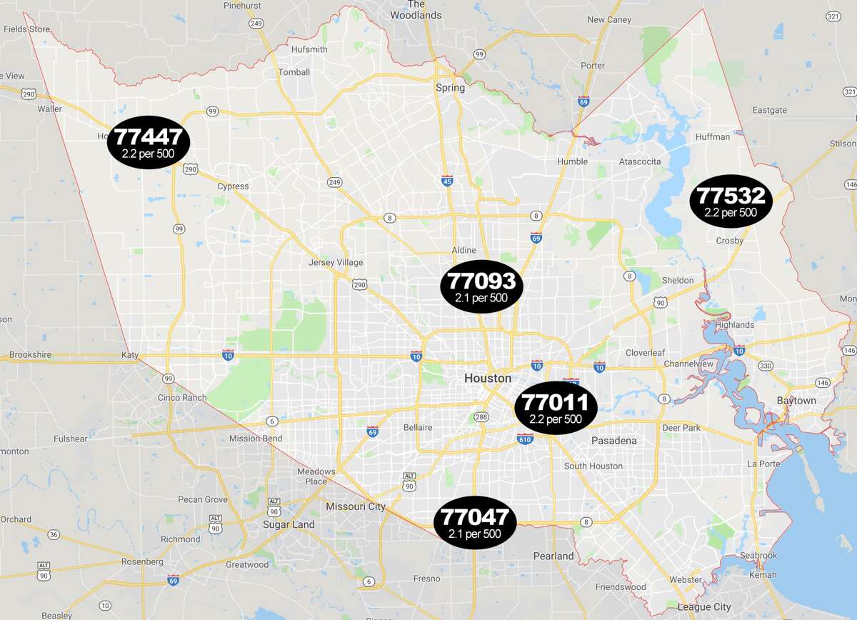 Harris County Zip Codes With The Highest Rates Of Registered Sex Offenders