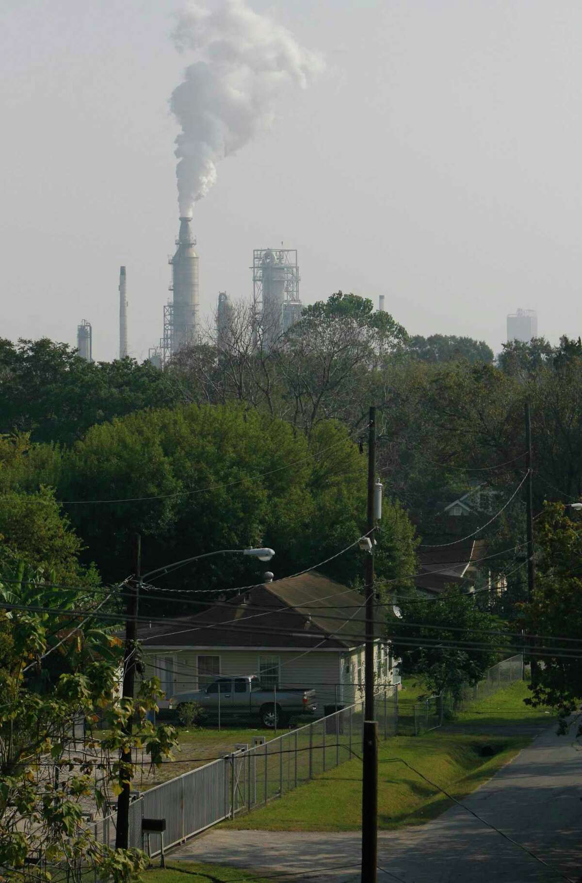 The Manchester neighborhood located in Houston's East End is next to the ship channel and several petrochemical plants.