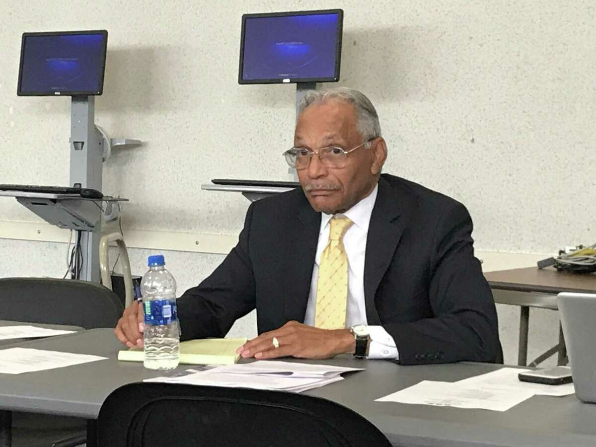 New Haven Public Schools Transportation Director Fred Till at a Aug. 19 Budget Remediation Committee meeting.
