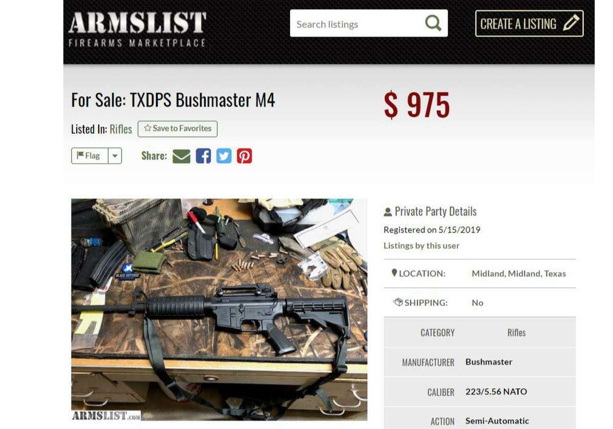 An assault-style rifle the Texas Department of Public Safety sold to an officer is being resold on the internet in this ad. One expert has said DPS is “playing with fire” by allowing this to happen, and we agree. DPS needs to change its policies.