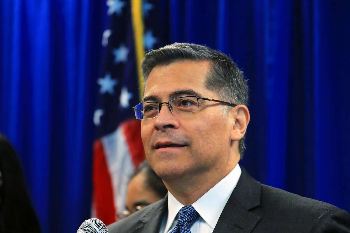 FILE -- California Attorney General Xavier Becerra in San Francisco on Feb. 26, 2019. Becerra said on Friday, Aug. 9, 2019, that the Sausalito Marin City School District had set up a separate and unequal system to keep low-income children of color out of a white enclave. (Jim Wilson/The New York Times)