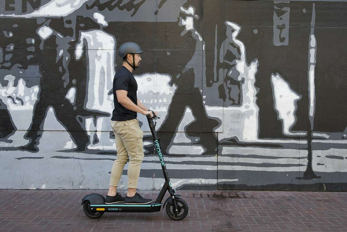 Teddy Liu, Design Director for VeoRide, stands for a portrait in San Francisco, Calif., on August 23, 2019.