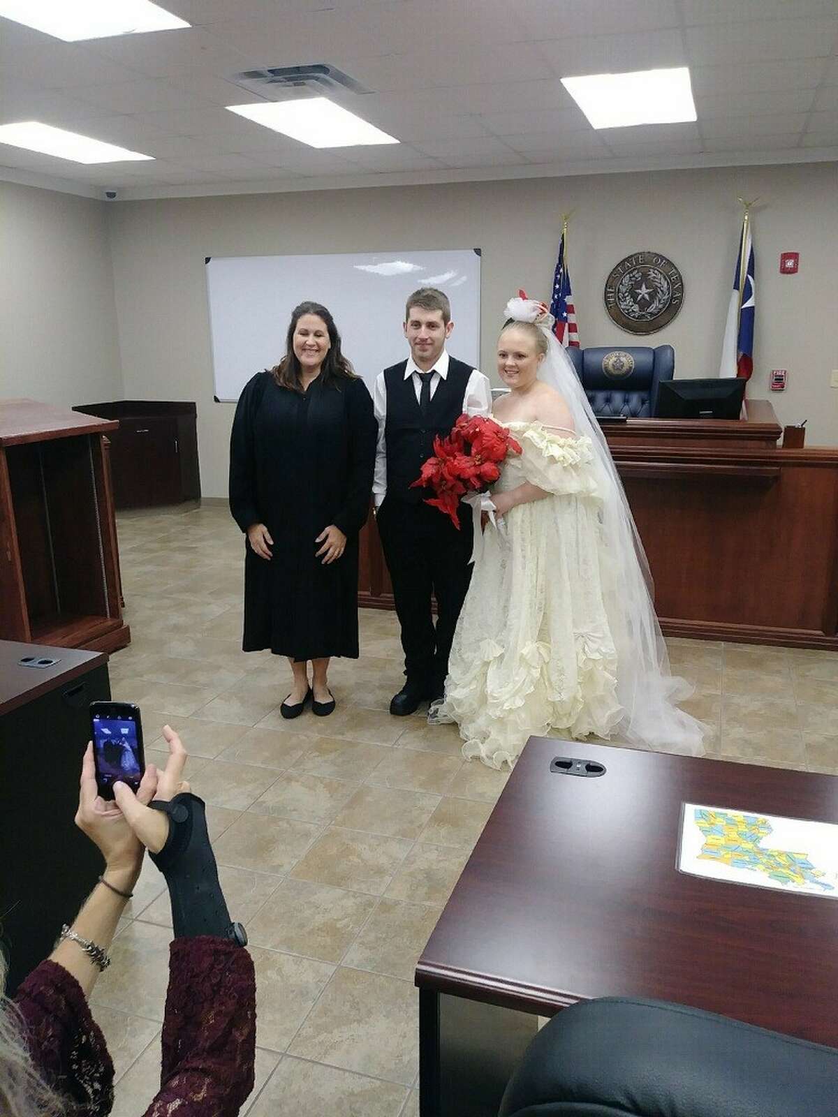 Harley Morgan, 19, and Rhiannon Morgan, 20, were leaving the Justice of the Peace where they had just gotten married Friday afternoon when their vehicle was struck by a Dodge truck, killing the couple instantly. Photos provided by Christina Fontenot, Harley Morgan's sister