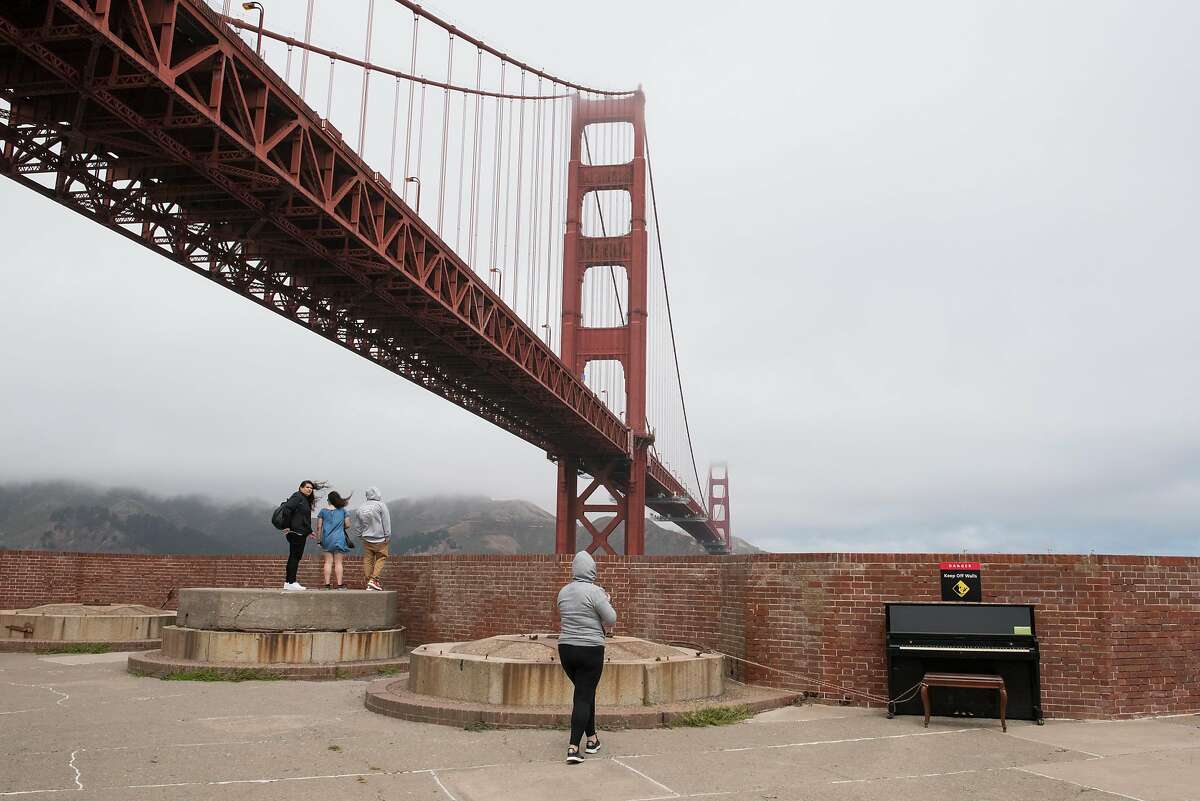 A partnership between PianFrancisco and Art in the Parks placed pianos for public use at one of San Francisco's oldest and most iconic buildings, Fort Point, in San Francisco, Calif., on August 23, 2019.