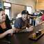 Maricela Gomez (left) and Ray Puentes enjoy a tasting flight of beer at High Water Taproom in Lodi, Calif., on Saturday, August 17, 2019. The taproom is brand new and was having a soft opening in August. The taproom features 36 taps, a full kitchen and an outdoor beer garden.