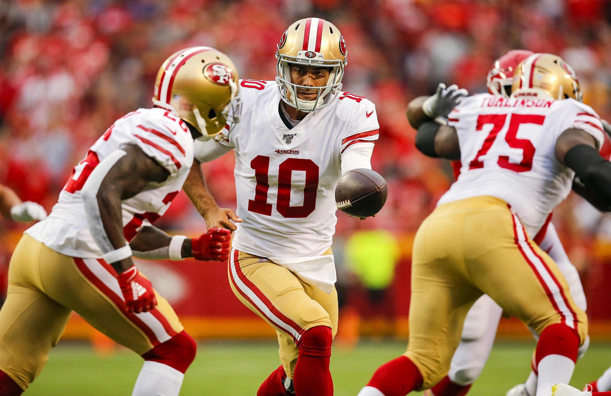 The San Francisco 49ers are second in the NFL in rushing yards per game and...