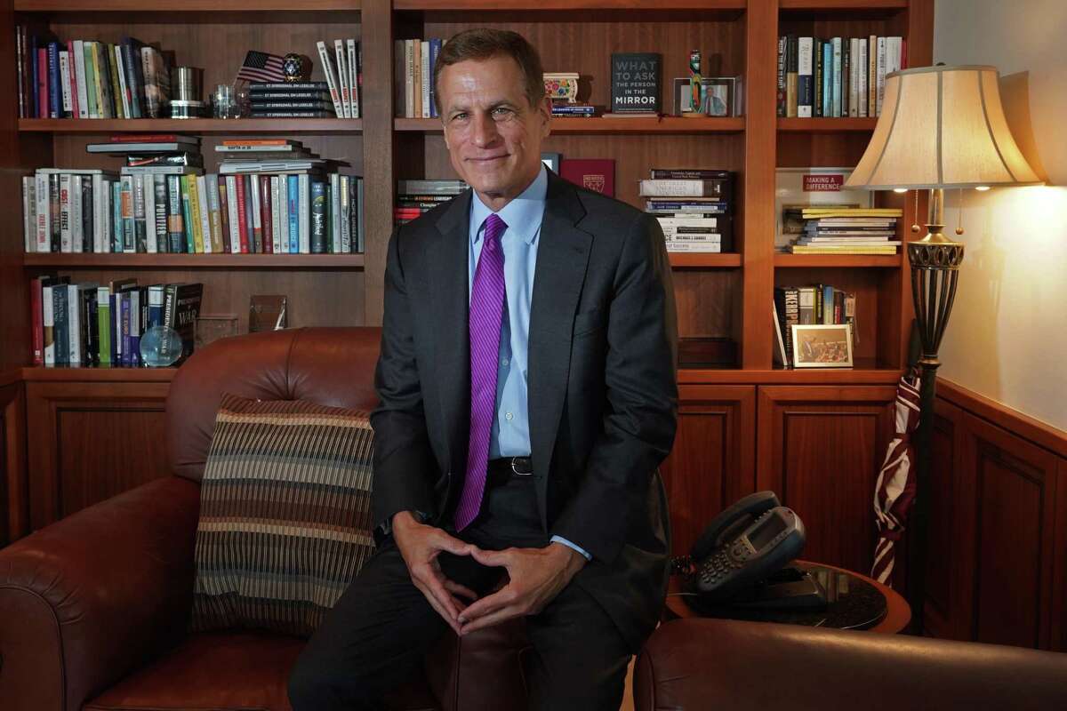 Bank President president Robert Kaplan is pictured during an interview at the Federal Reserve Bank of Dallas, at his office in downtown Dallas on Friday, August 16, 2019. CREDIT: Louis DeLuca for The Houston Chronicle