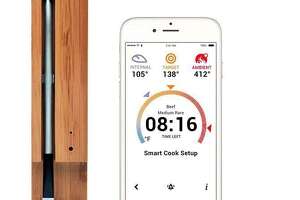 A new grill thermometer uses Bluetooth technology to determine when steaks are ready.