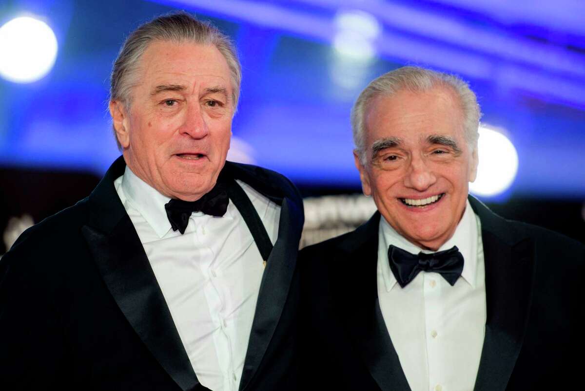 (FILES) In this file photo taken on December 1, 2018 US actor Robert De Niro (L) and US film director Martin Scorsese (R), arrive at the Marrakech International Film festival in the city of Marrakesh - Netflix on July 31, 2019 unveiled the trailer for Martin Scorsese's long-awaited new film, "The Irishman" -- a major project for the streaming giant featuring powerhouse Oscar winners Robert de Niro, Al Pacino and Joe Pesci, all digitally enhanced to look younger. The crime epic tells the story of powerful union leader Jimmy Hoffa (Pacino), crime boss Russell Bufalino (Pesci) and Frank "The Irishman" Sheeran (De Niro), who claimed he killed more than 25 people on their orders. (Photo by FADEL SENNA / AFP)FADEL SENNA/AFP/Getty Images