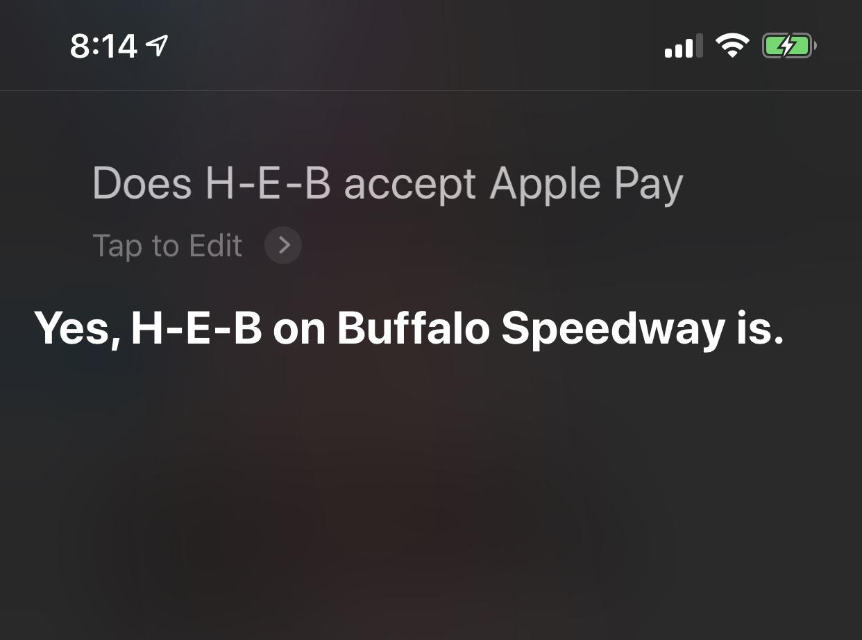 Hey Siri Can You Tell Me If A Store Accepts Apple Pay