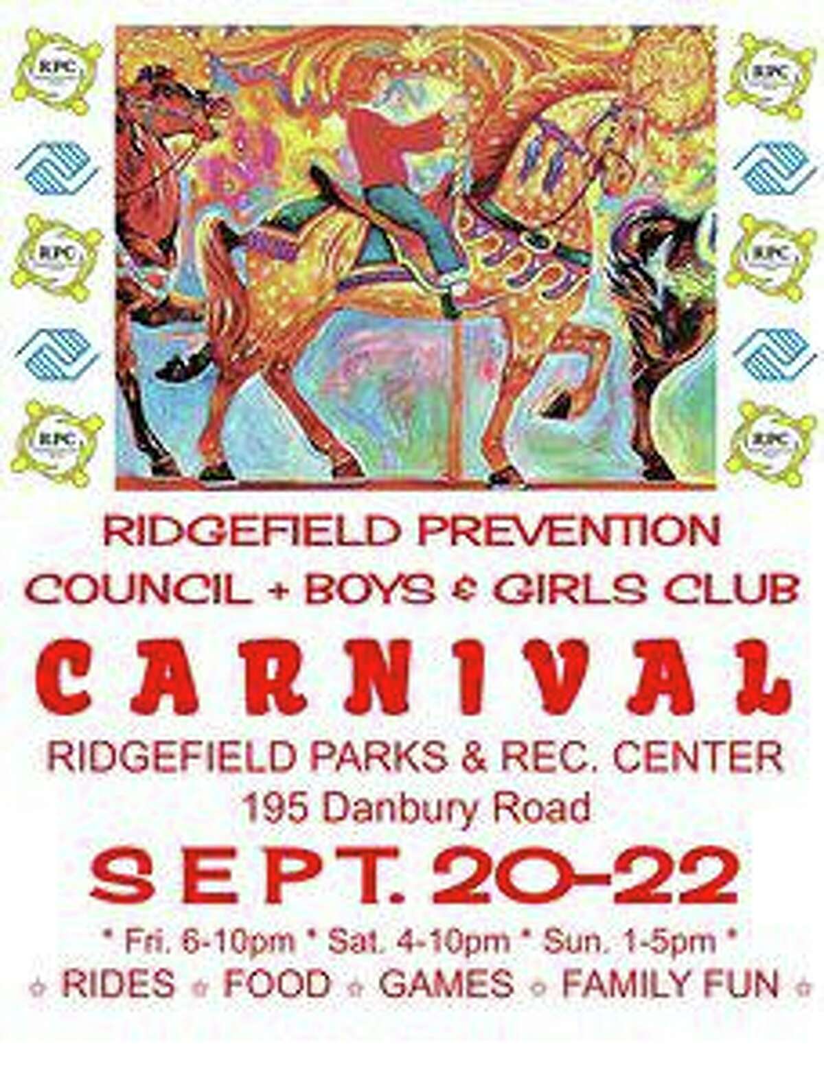 The Ridgefield Prevention Council (RPC) and the Ridgefield Boys & Girls Club will host the annual Ridgefield carnival Friday, Sept. 20 through Sunday, Sept. 22.