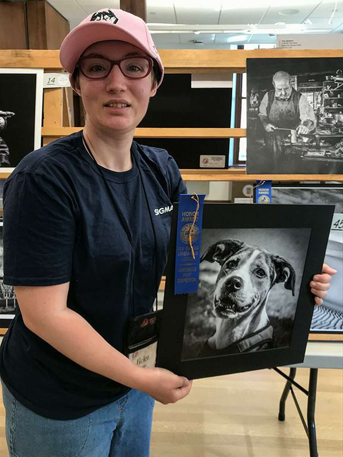 North Haven Camera Club member Helen Pappas won a New England Camera Club Council (NECCC) Honor Award for her photo print of a friend's dog. NECCC is displaying Pappas' photo at numerous locations around New England.