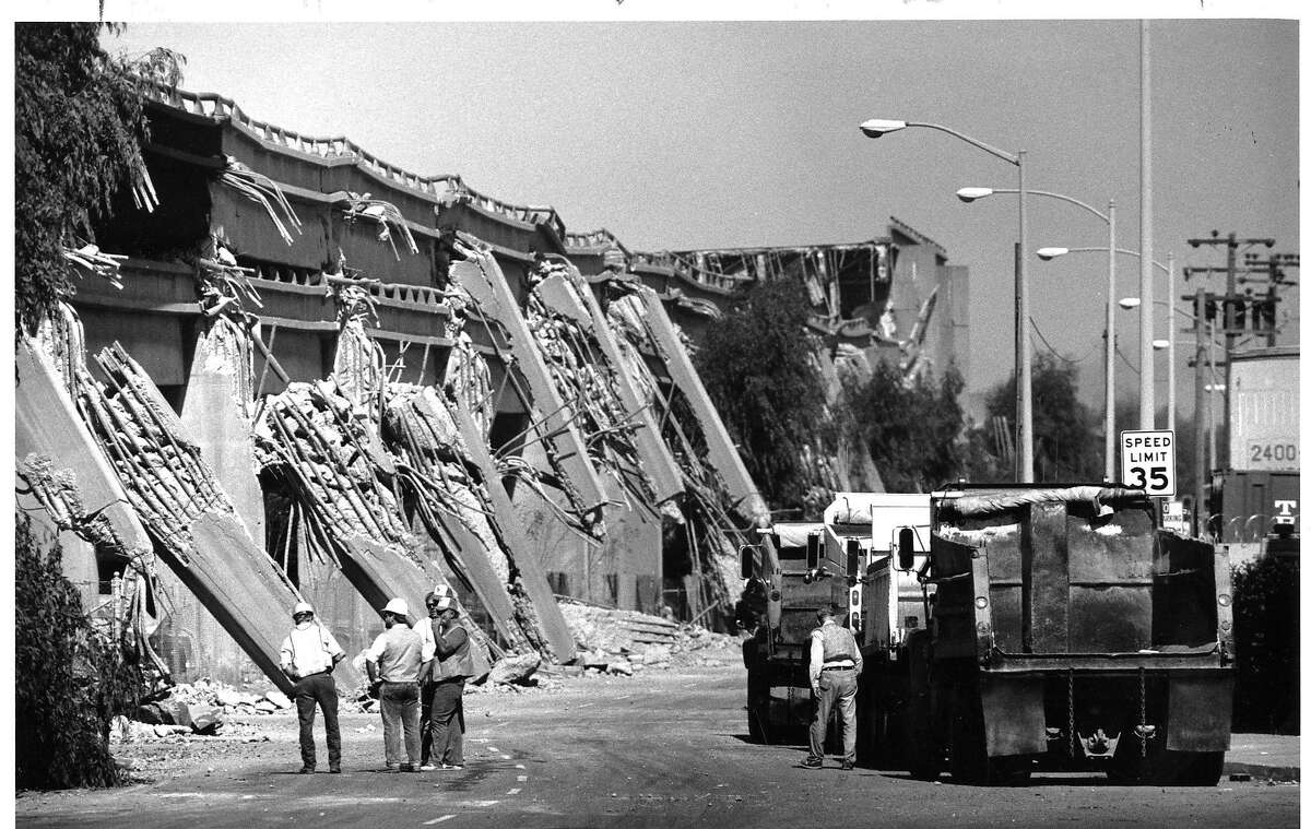 Cypress structure of Highway 880 in Oakland collapsed during the Loma Prieta earthquake in 1989 150 Anniversary maybe