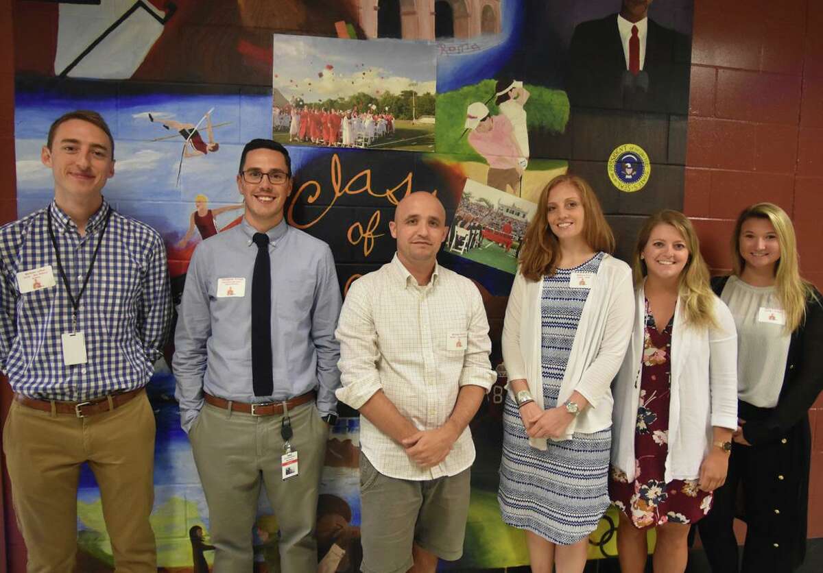 New additions to New Canaan High School for 2019-20 school year were: Michael LeDuc, geo-physical science; Christopher Parsons, special education; Michael Forcucci, social studies; Rebecca Pavia, math teacher/co-chair; Lindsay Reihl, school counselor; and Mary Kavanaugh, science. The town's school district is stocking up on substitute teachers, to make sure it has enough help in all of its classrooms this coming school year, 2020-21, if regular teachers don't work because of, and, or during the coronavirus pandemic. Some of the concern regarding having enough teachers was sparked when more than double the amount of teachers retired from New Canaan schools before the end of the 2019-20 school year — 11 as opposed to three to five most years. Then administrators learned that other districts are hiring more teachers