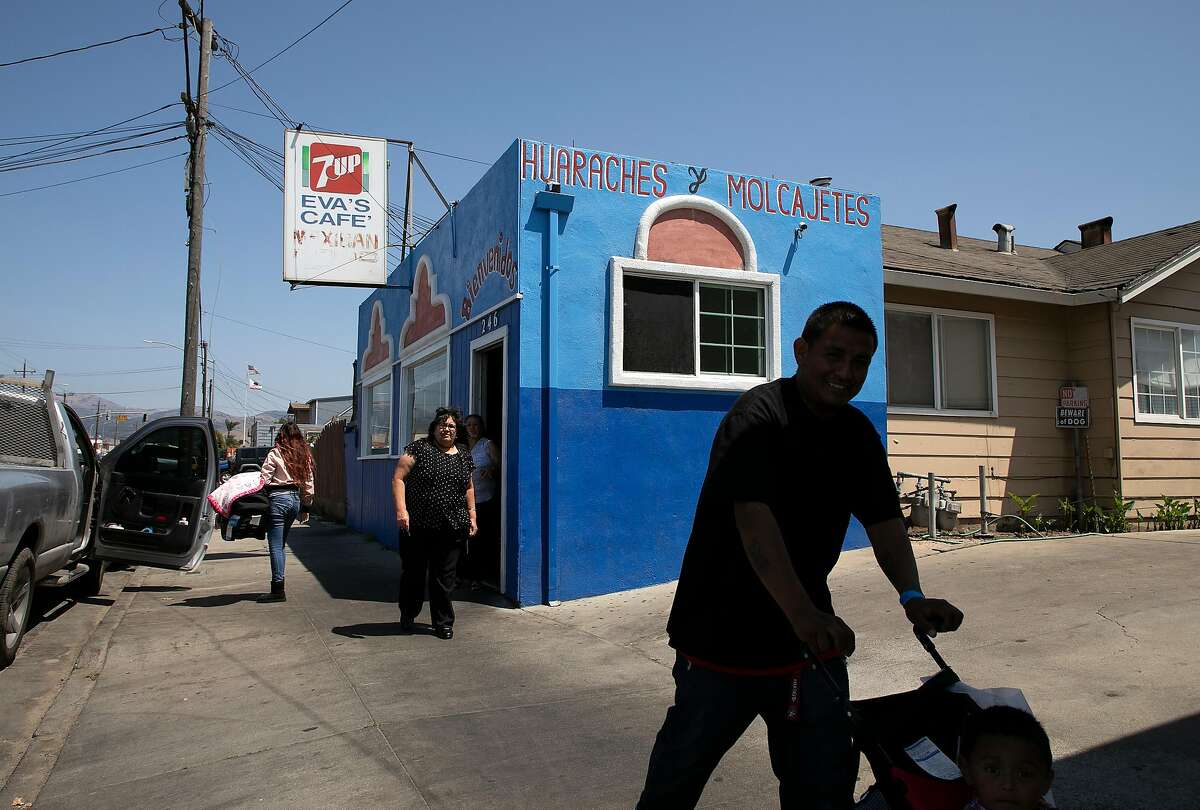 Customers leave after having lunch at Eva's Cafe on Tuesday, August 20, 2019 in Salinas, Calif.