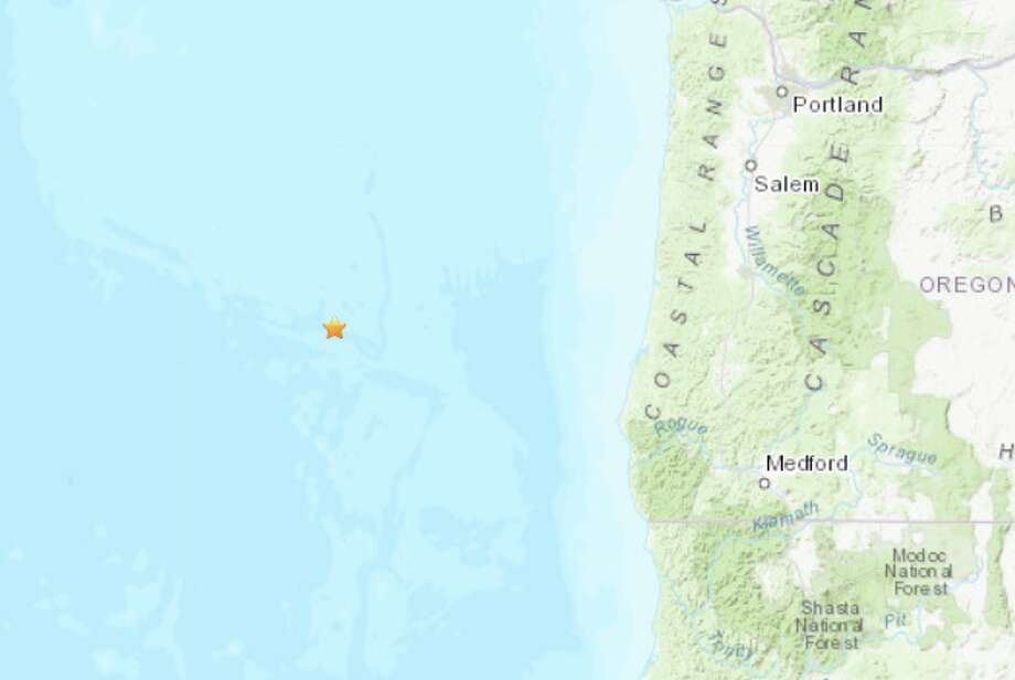 A magnitude 6.4 earthquake struck off the Oregon coast Thursday morning. Photo: USGS