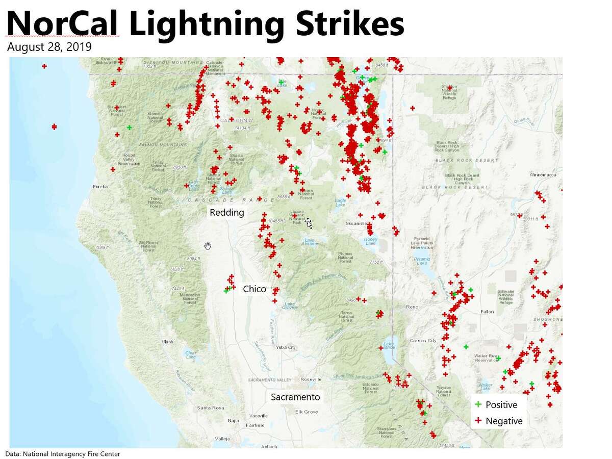 Lightning storms move across Northern California See where strikes hit