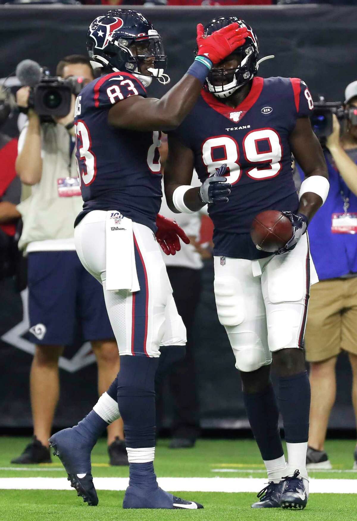 August 24th, 2019:.Houston Texans tight end Jordan Thomas (83