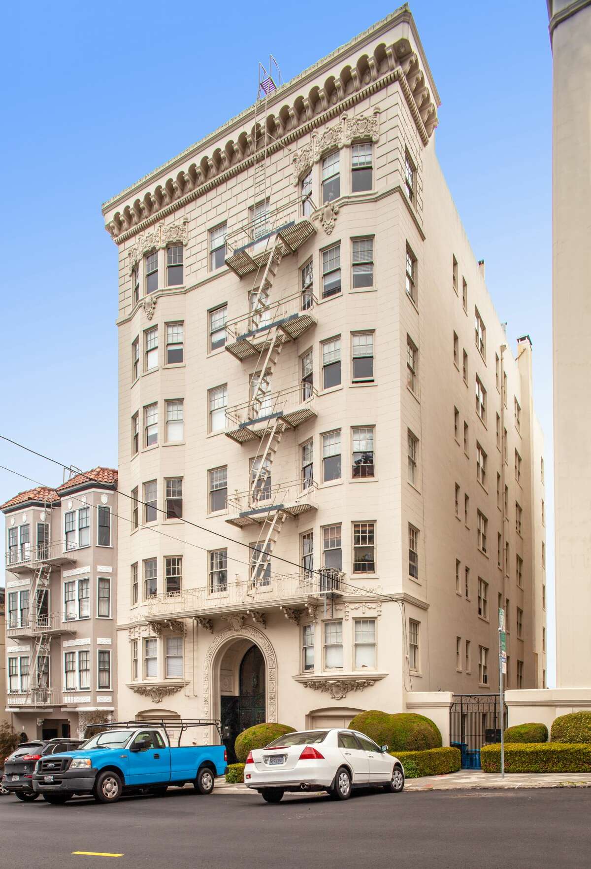 Breaking all records for this neighborhood is the sale of these trophy apartment buildings in Russian Hill