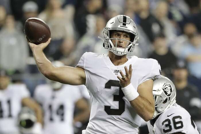 Oakland Raiders wide receiver Keelan Doss (89) during an an NFL preseason  football game against …