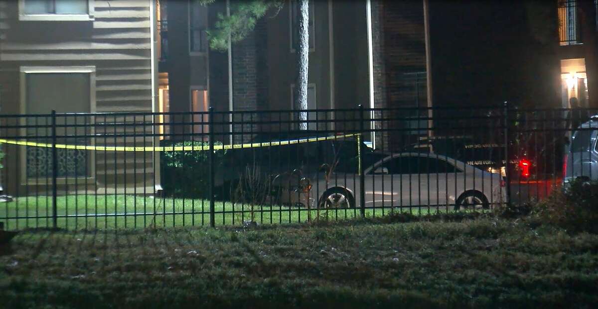 The body of a man was found in the middle of a parking lot of a Greenspoint area apartment complex early Friday, according to police.