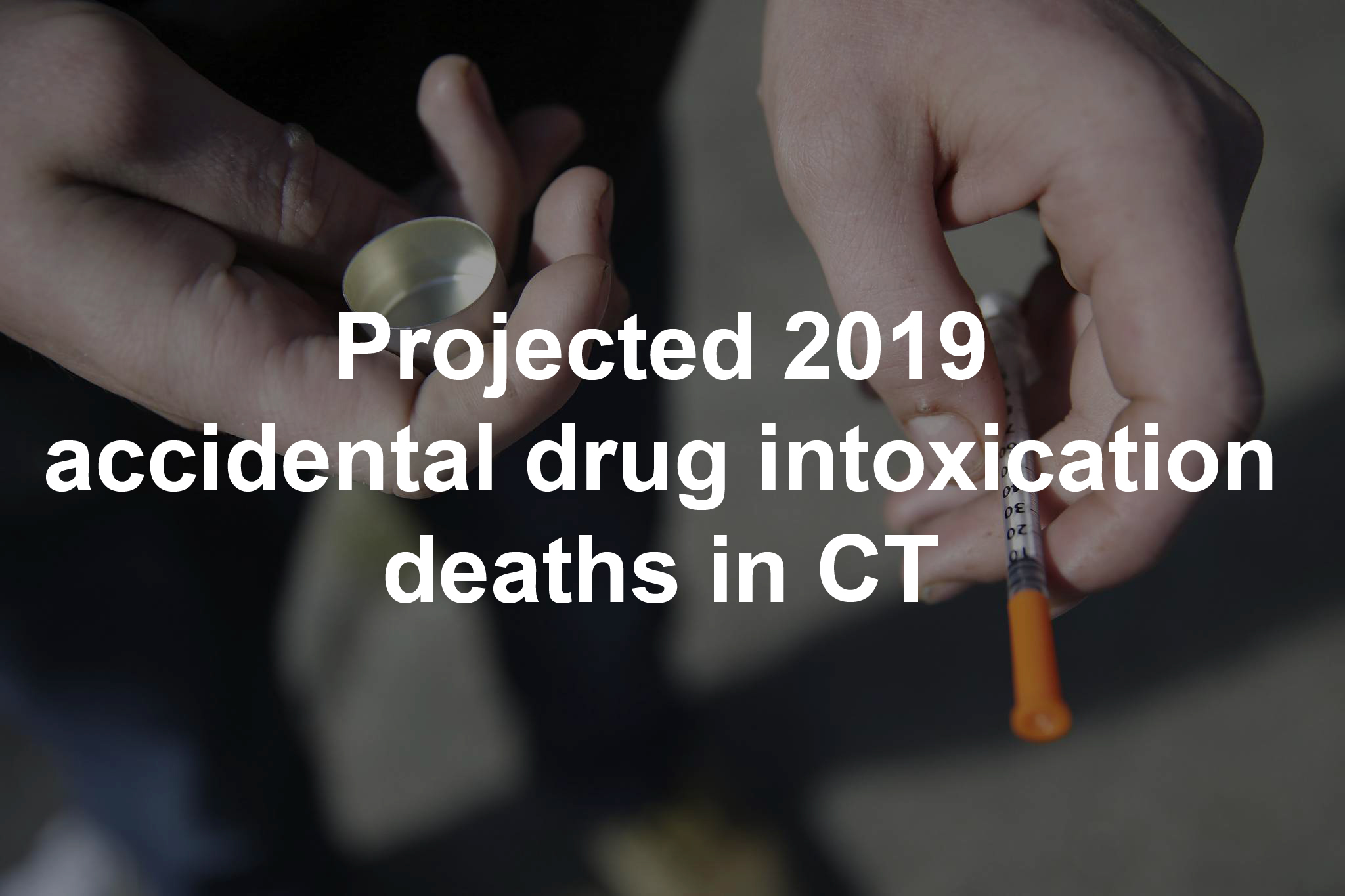 Projected 2019 accidental drug intoxication deaths in CT