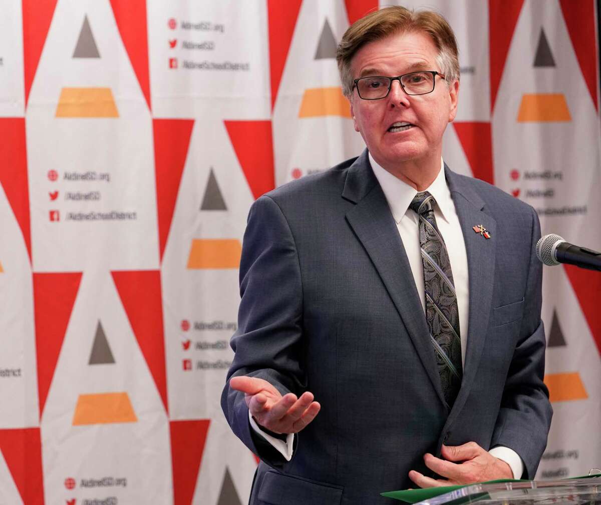 In this August file photo, Texas Lt. Gov. Dan Patrick speaks during a press conference about academic accountability ratings at Stephens Elementary in Aldine ISD. Patrick called the state’s academic accountability system one of the Legislature’s top education accomplishments during his time in office.
