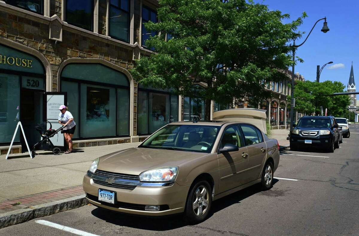 West Avenue street parking between Maple and Arch Streets Tuesday, August 20, 2019, in Norwalk, Conn. Norwalk will be installing new parking meters on West Avenue where unmetered parking exists along that block.