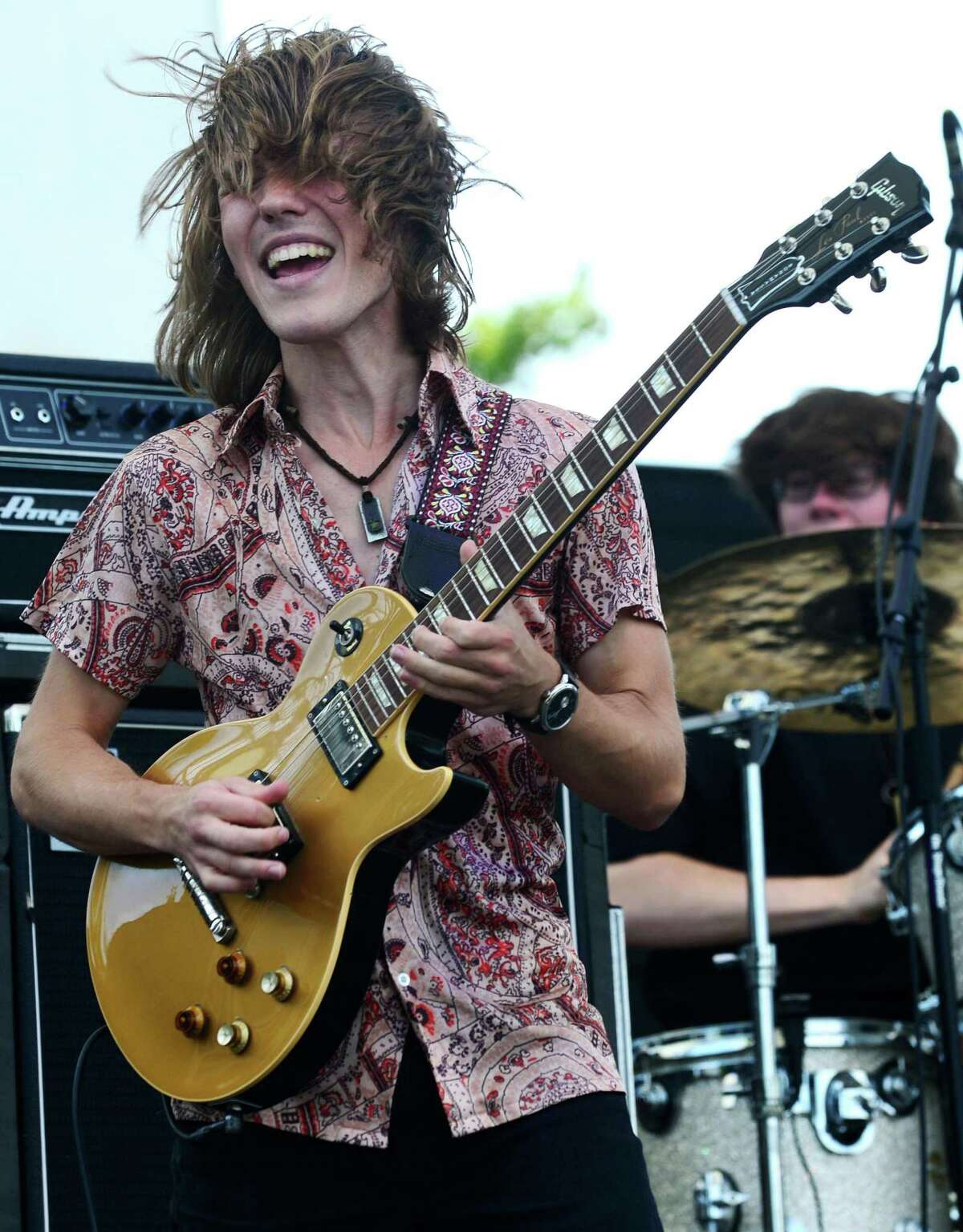 Jake Kulak and his band perform during the 12th annual Blues & Views Festival Saturday, August 31, 2019, at the Levitt Pavillion in Westport, Conn. A Fairfield County tradition since 2008, the festival continues Sunday and features a variety of established bands and soon-to-be-famous acts.