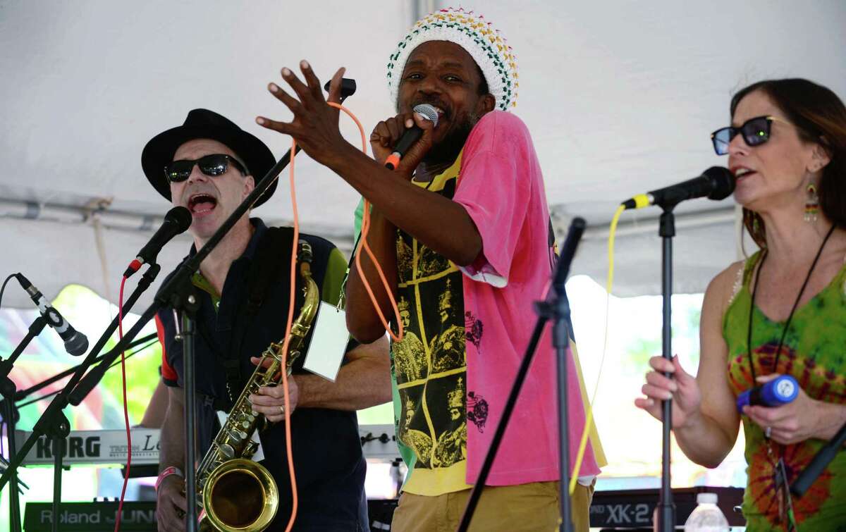 The Infinity Edge Band perform during The 12th annual Blues & Views Festival Saturday, August 31, 2019, at the Levitt Pavillion in Westport, Conn. A Fairfield County tradition since 2008, the festival continues Sunday and features a variety of established bands and soon-to-be-famous acts.