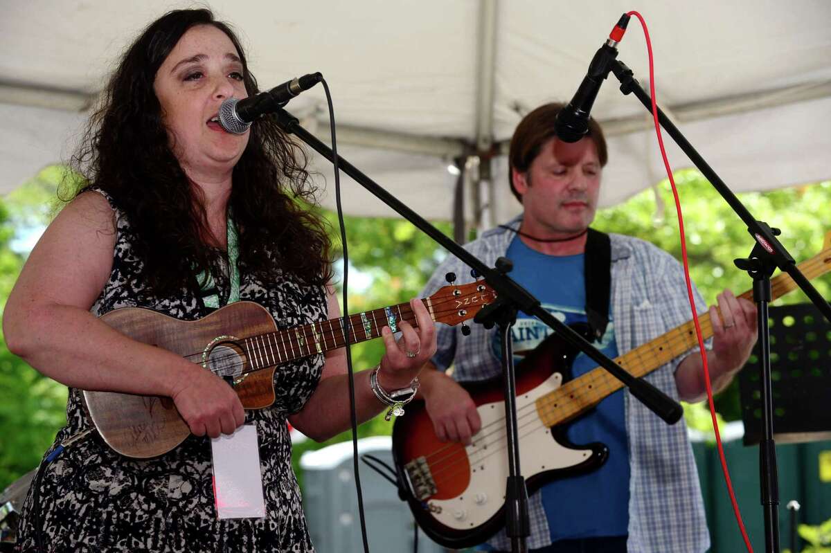 Sherrye and Dave perform on stage 2 during The 12th annual Blues & Views Festival Saturday, August 31, 2019, at the Levitt Pavillion in Westport, Conn. A Fairfield County tradition since 2008, the festival continues Sunday and features a variety of established bands and soon-to-be-famous acts.