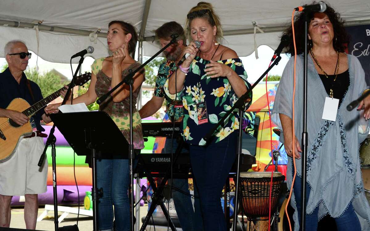 Holly McCrary performs during The 12th annual Blues & Views Festival Saturday, August 31, 2019, at the Levitt Pavillion in Westport, Conn. A Fairfield County tradition since 2008, the festival continues Sunday and features a variety of established bands and soon-to-be-famous acts.