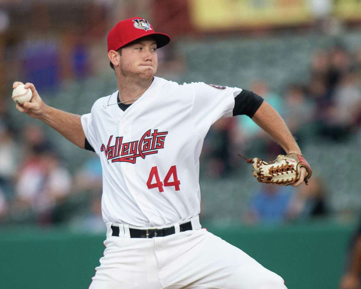 Tri-City ValleyCats pitcher Michael Horrell during a game against the Vermont Lake Monsters on Sunday, Sept. 1, 2019 at the Joseph L. Bruno Stadium in Troy, NY (Jim Franco/Special to the Times Union.)