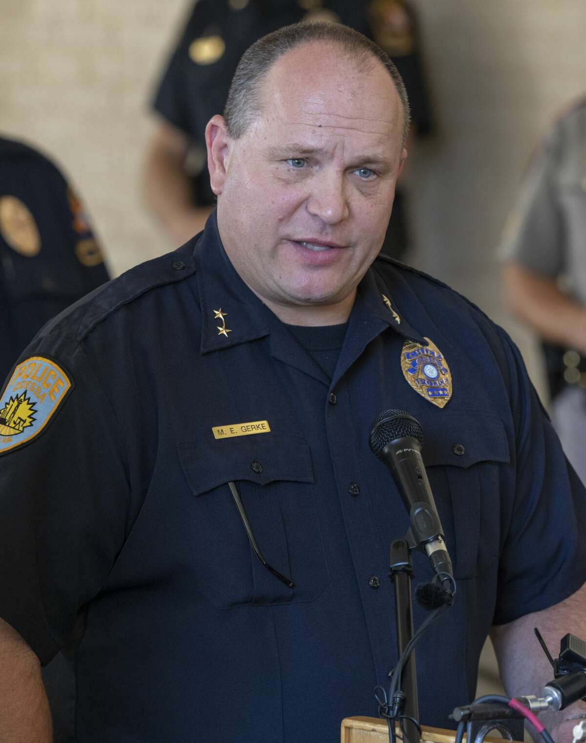Odessa Police Chief Michael Gerke speaks 09/02/19 during a press conference and answers questions about the investigation. Tim Fischer/Reporter-Telegram
