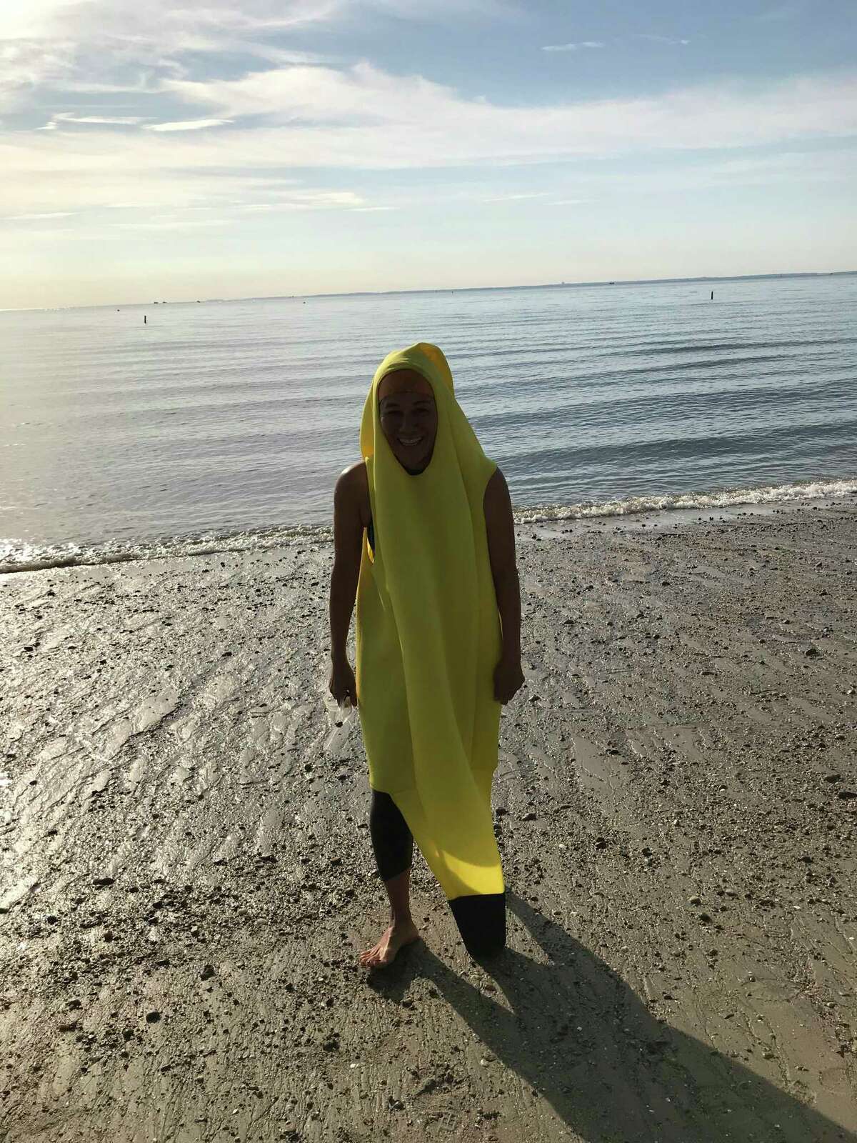 A Westport banana dives into the sea for a charity triathlon