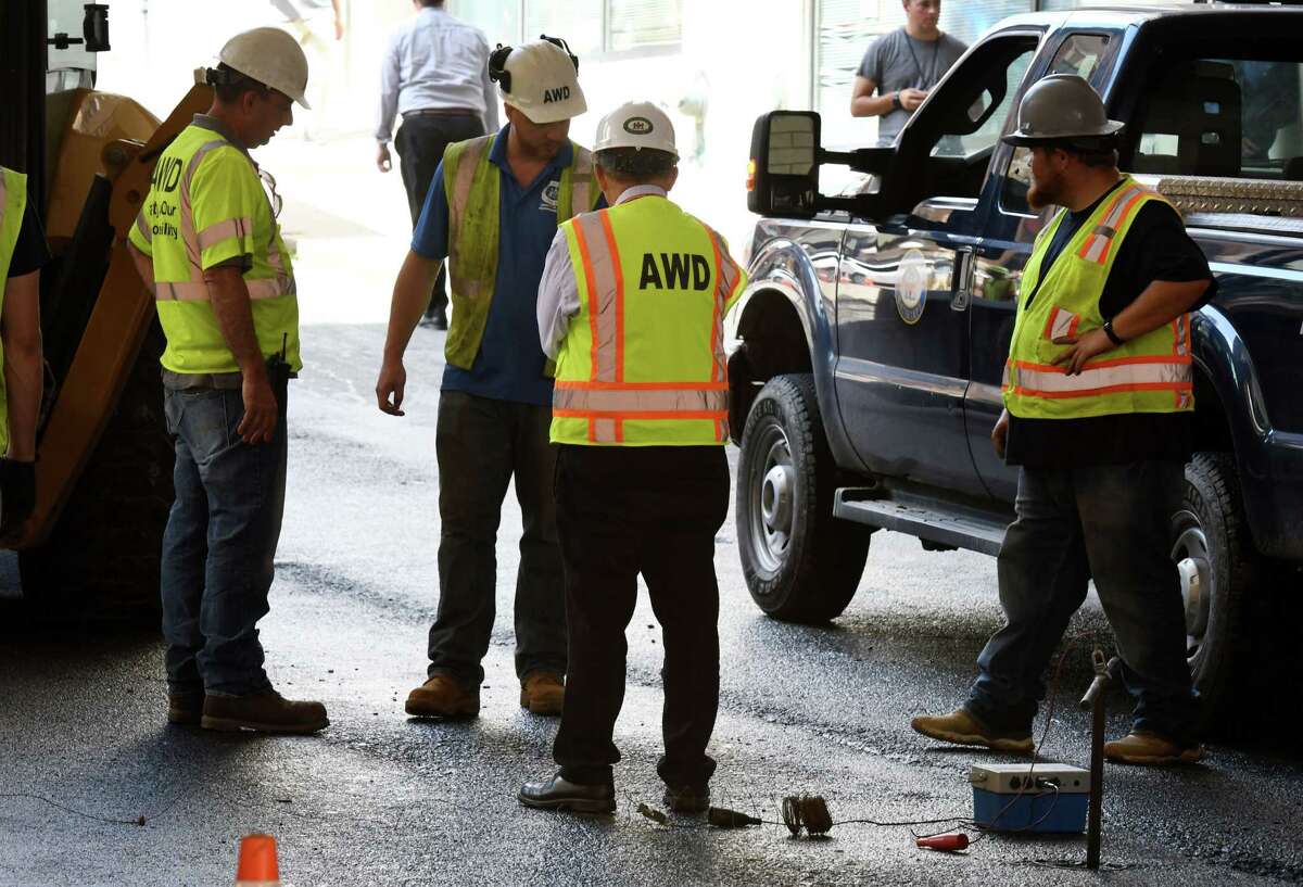 Water main breaks behind downtown Albany offices