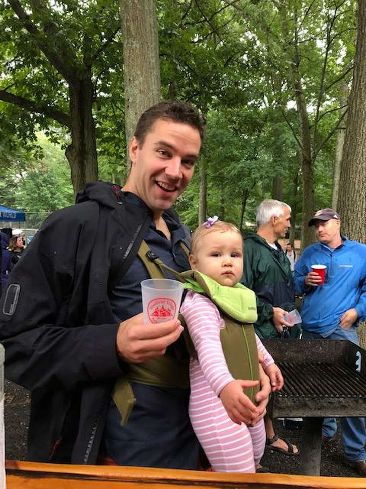 Brian Kinsely and his daughter, Eleanor, enjoying the festivities at the 2018 SVA Party in the Park.