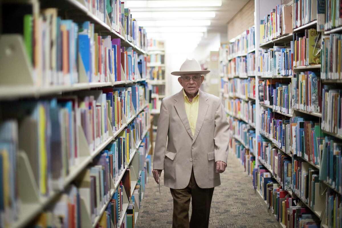 University of St. Thomas alumnus Vincent D'Amico, 88, at the Robert Pace & Ada Doherty Library on Tuesday, May 21, 2019, in Houston.