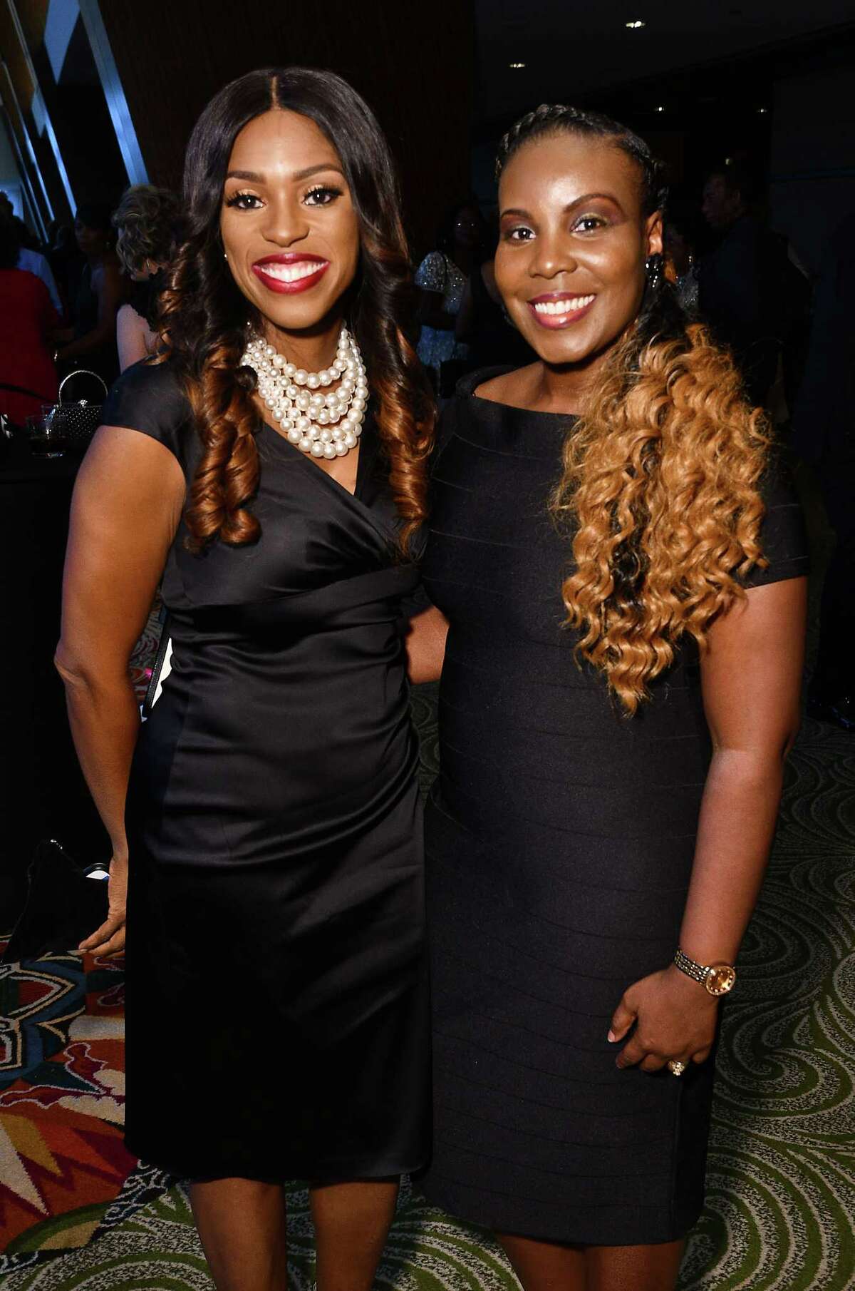 Arnitra Doucet and Antonea Jackson at the Third-Annual Prairie View A&M Fundraising Gala at the Hilton Americas Hotel Friday Aug. 30,2019.(Dave Rossman Photo)