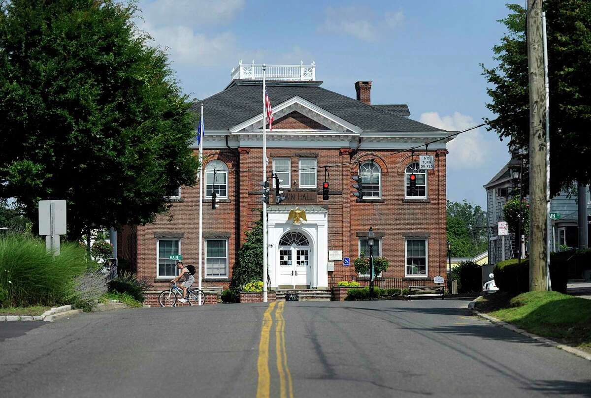 The Ridgefield Town Hall's widow's walk was recently restored. It was part of the building when it was built, but had disappeared 90 years ago. Photo Friday, August 10, 2018.