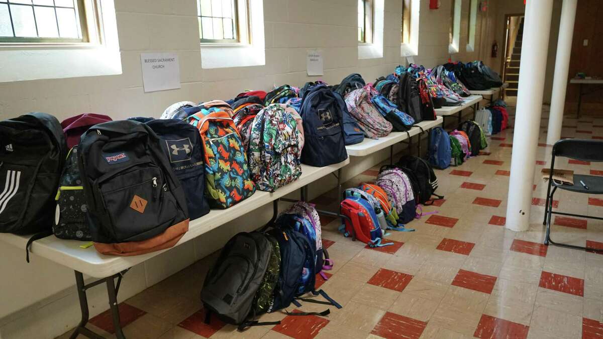 St. Catherine of Siena Parish donated new backpacks and school supplies to inner city Bridgeport students.