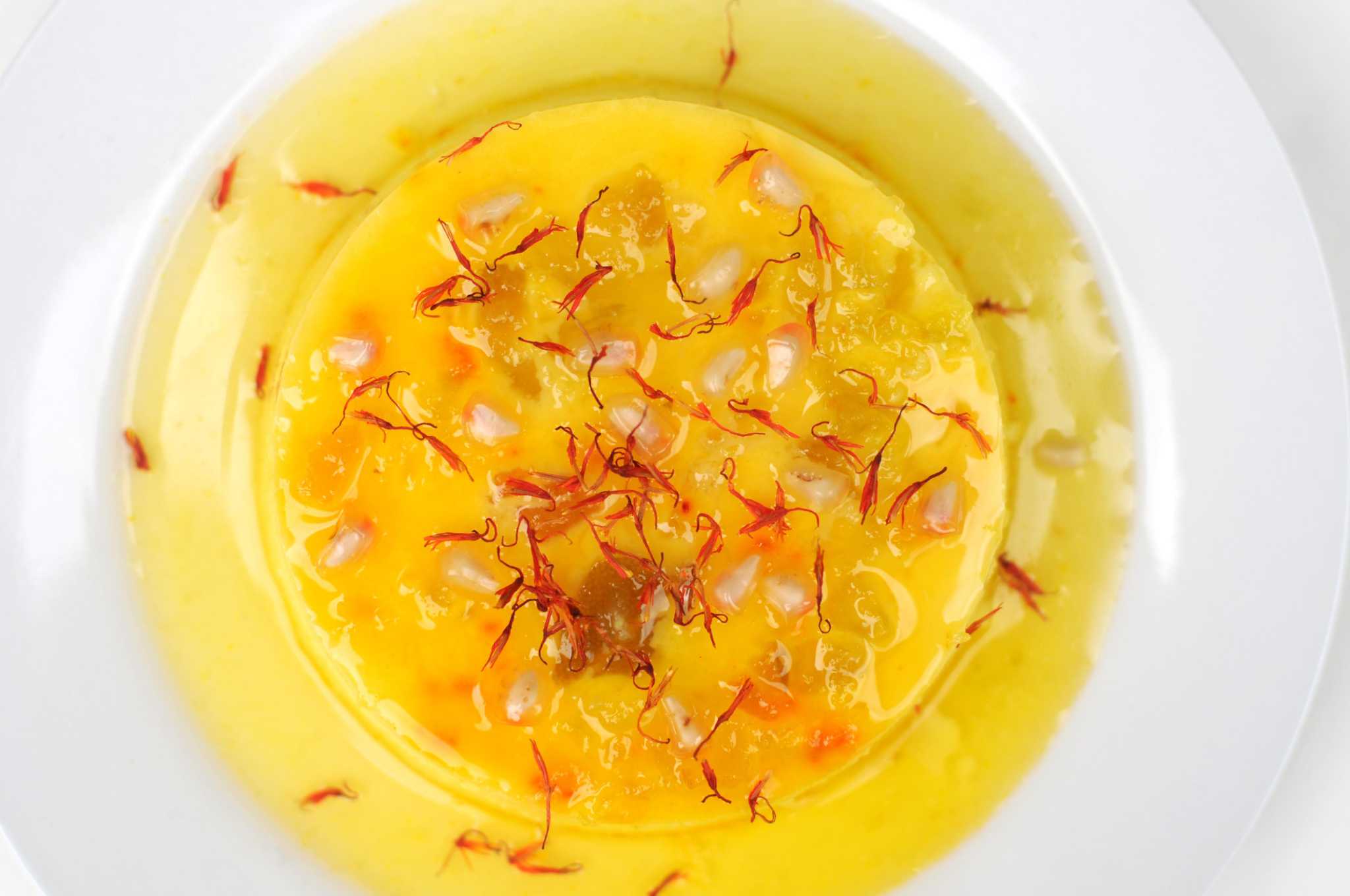 Recipe Saffron Cardamom Flan