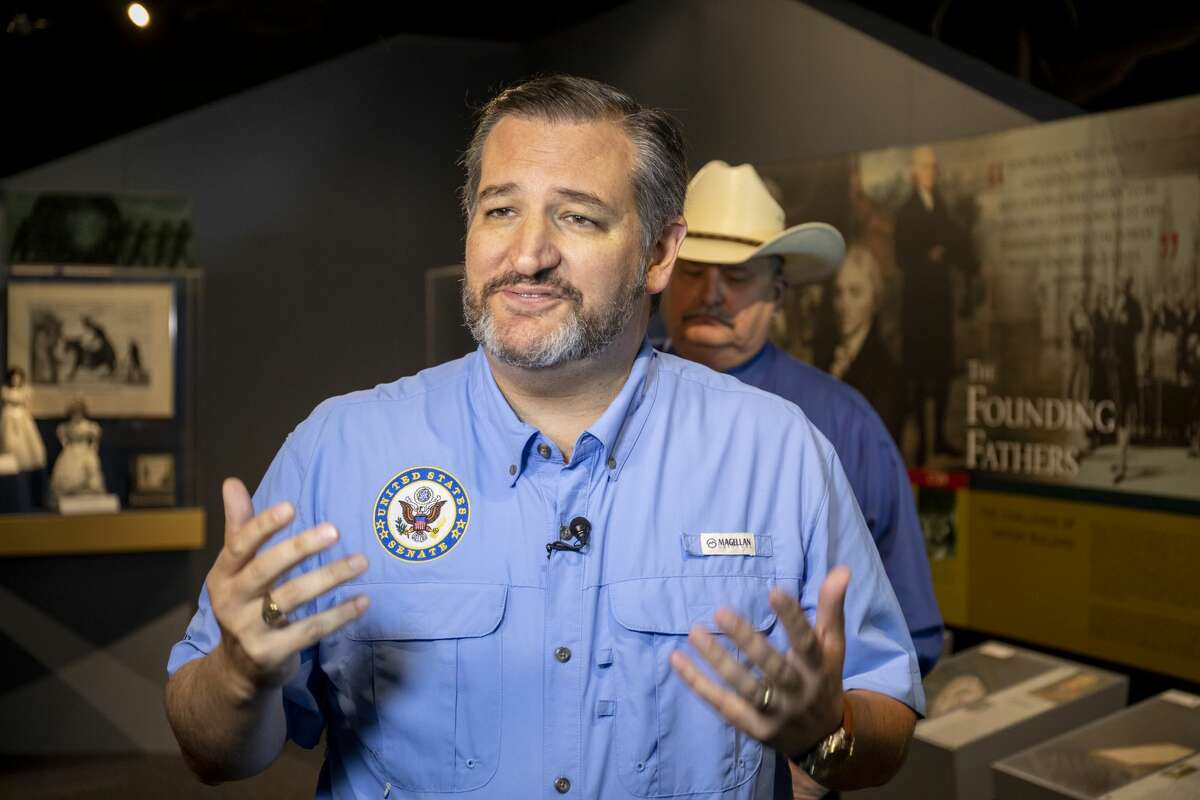 U.S. Sen. Ted Cruz, R-Texas, talks with media after meeting with local leaders and law enforcement Wednesday, Sept. 4, 2019, at the Presidential Archives on UTPB campus in Odessa, Texas. Jacy Lewis/Reporter-Telegram