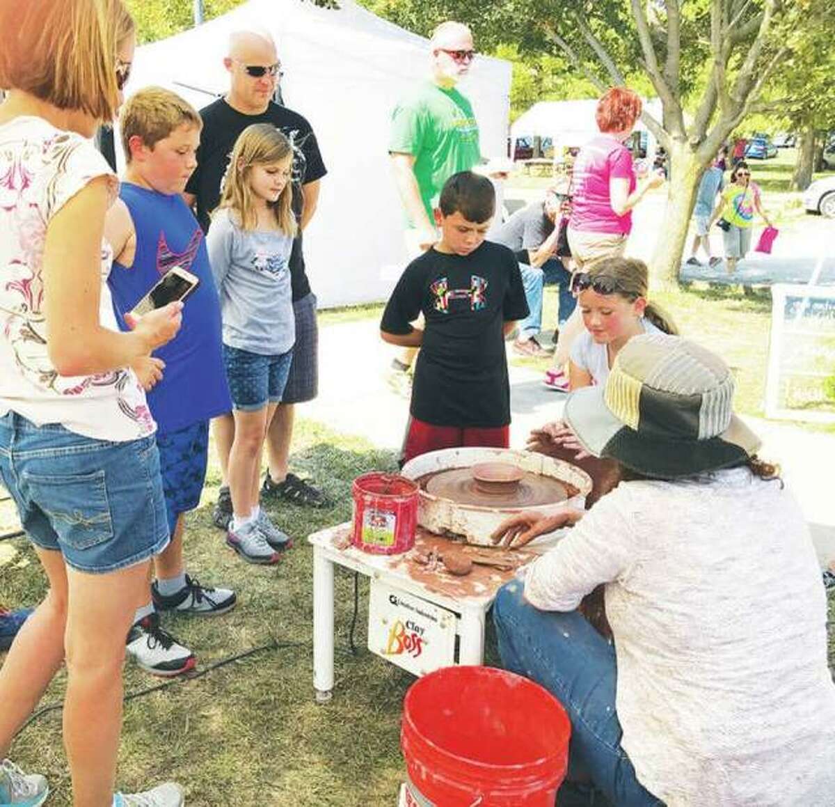 Activities will be available for children throughout the weekend, provided by the Grafton United Methodist Church, as seen here at a previous Art in the Park.