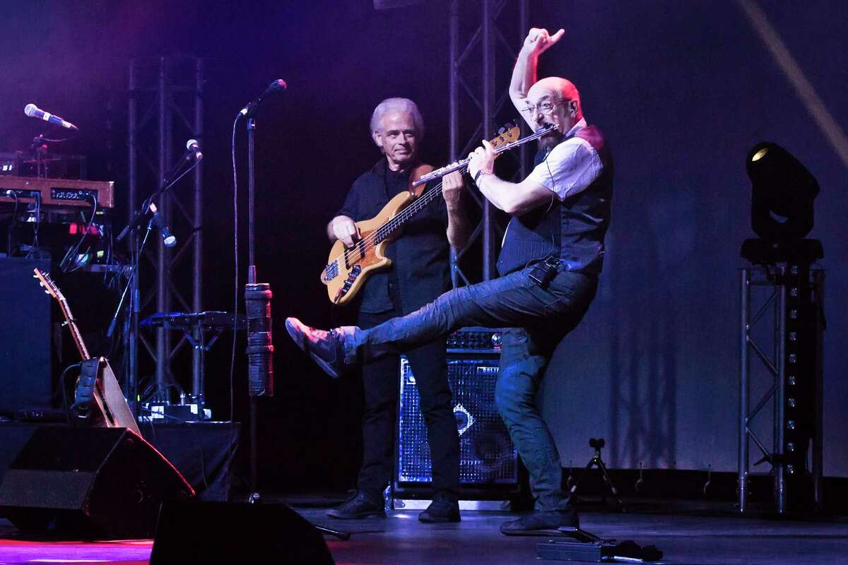 Ian Anderson strikes an iconic pose during a Germany concert in 2017.