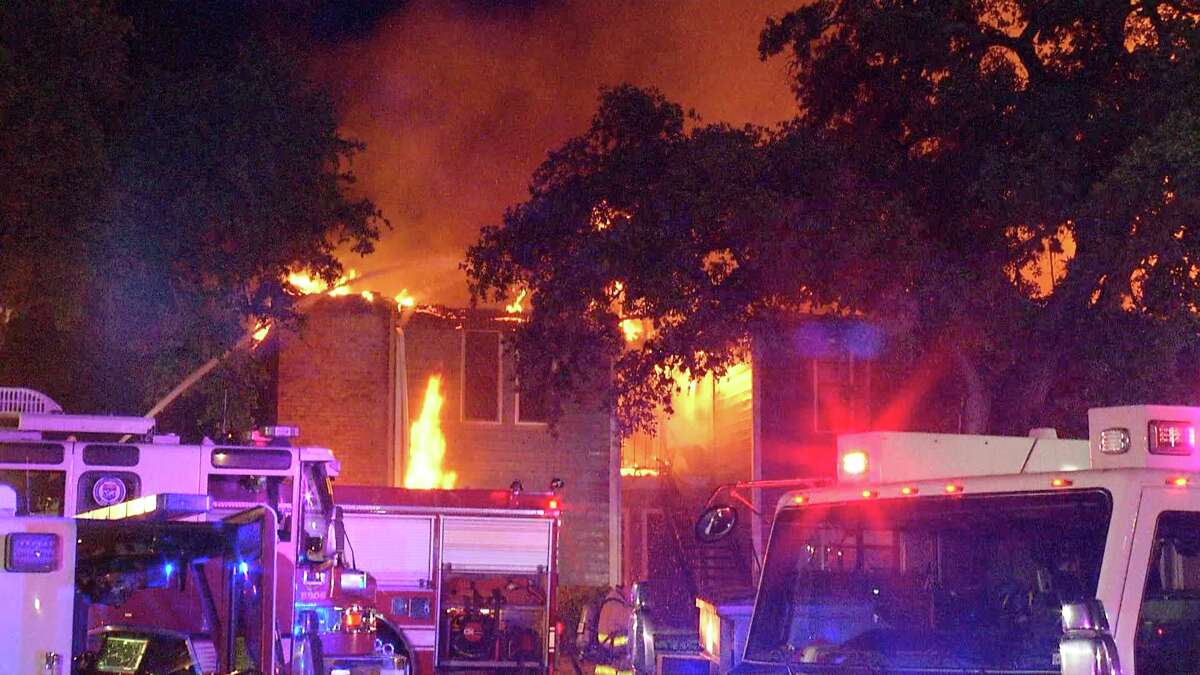 A three-alarm fire evacuated residents at an apartment complex on the city's Northeast Side late Wednesday evening, according to San Antonio Fire Department.