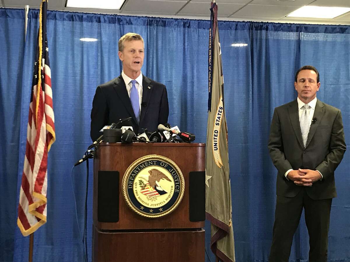 U.S. Attorney David Anderson announces charges against 30 defendants in a Bay Area health care fraud scheme.